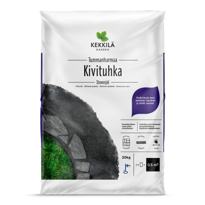 Kivituhka Tummanharmaa 20kg