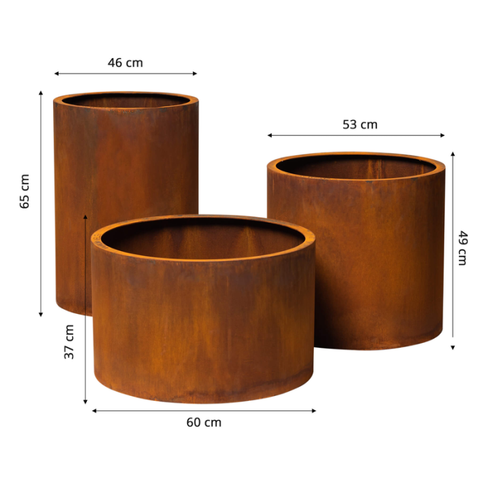 Corten-ruukku Sisters Set GrillSymbol